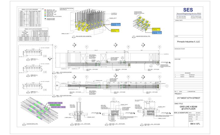 217 W 57th Sheet Bm 4 12fl Grid Line 4 Beam 12th Floor 2