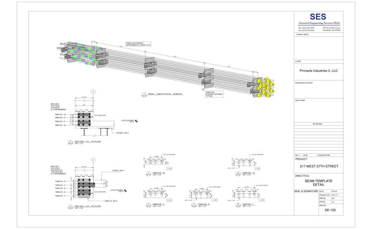 217 W 57th Sheet Sk 103 Beam Template Detail