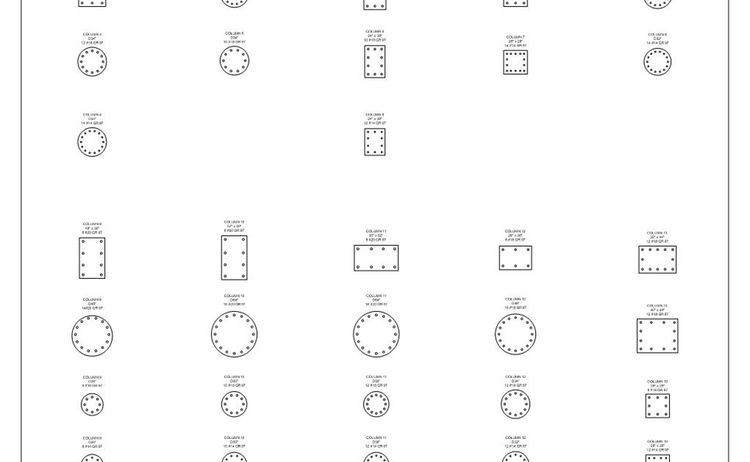 Ritz Carlton Column Schedule Sketches