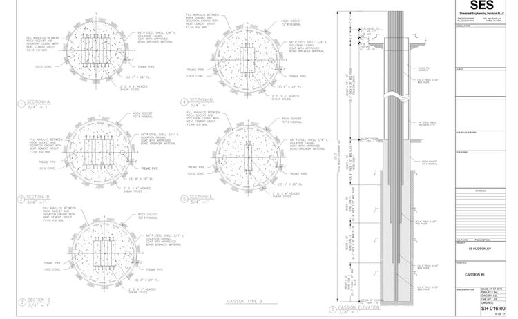 U Technical Ses Stressteel 14 105 55 Hudson Dwgs Shop 55 Hudson Yards Caisson Design 3 Caisson 9 1